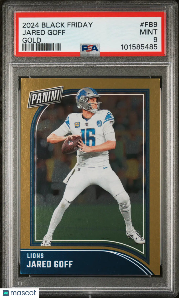 2024 Panini Black Friday Football Jared Goff Gold PSA 9 /10 