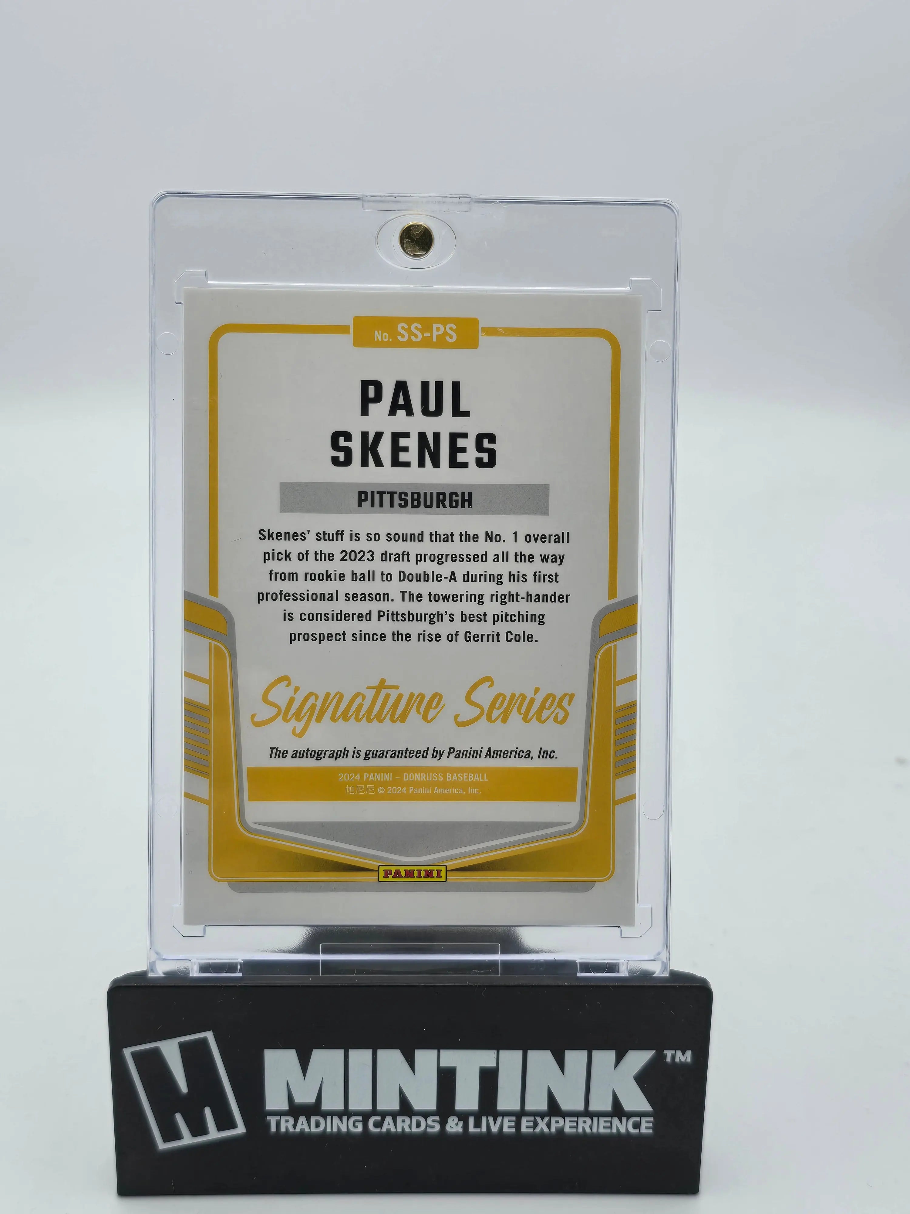 2024 Panini Donruss Baseball Paul Skenes Gold Flash Auto 