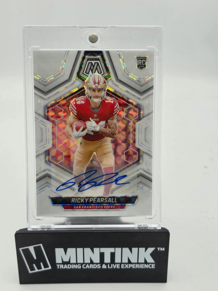 2024 Panini Mosaic Football Ricky Pearsall RC Rookie White Prizm Auto SP 