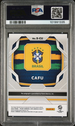 2024 Panini Prizm Conmebol Copa America Signatures Autograph Cafu PSA 10 