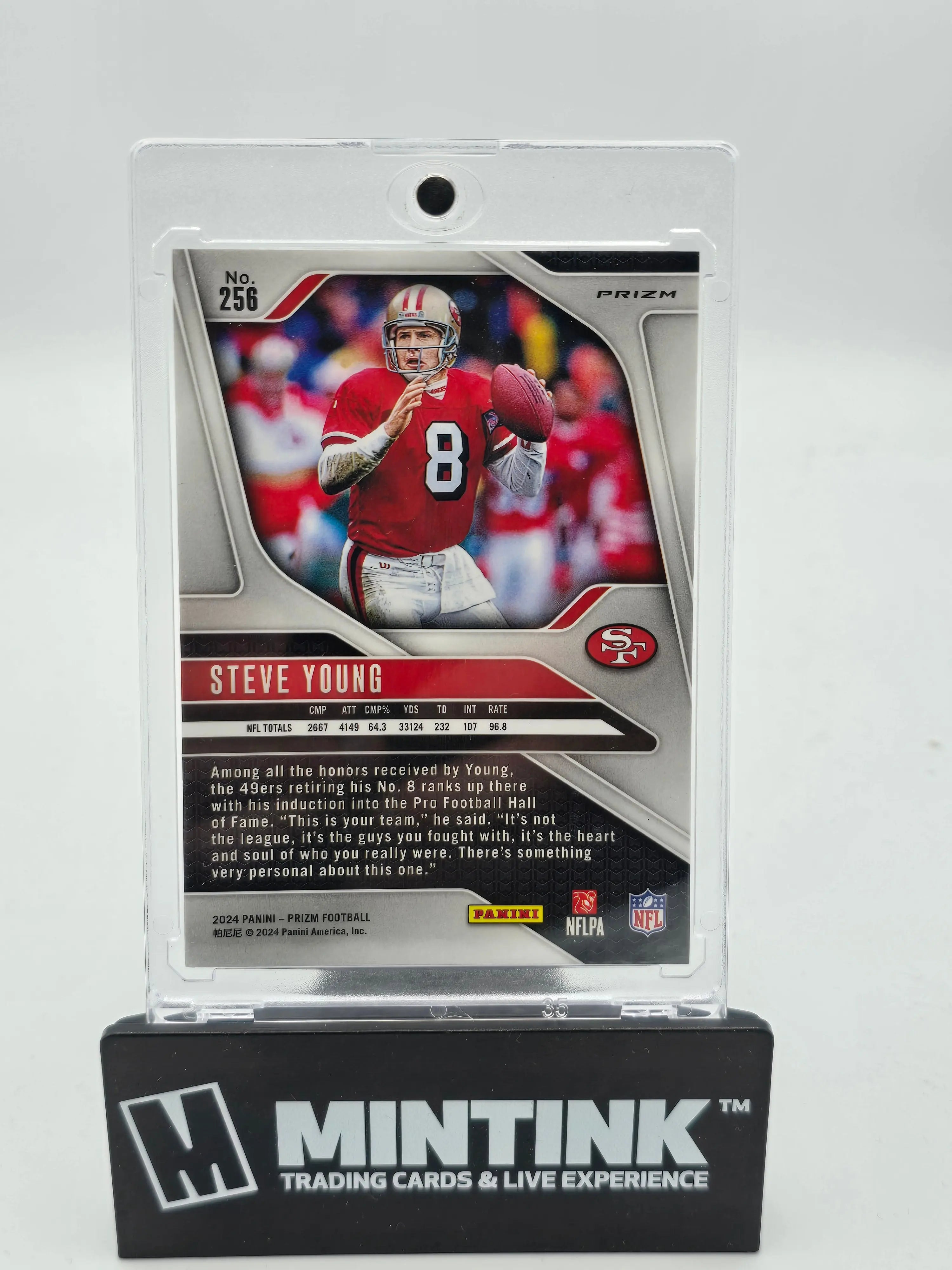 2024 Panini Prizm Football Steve Young Snake Skin SSP #256 