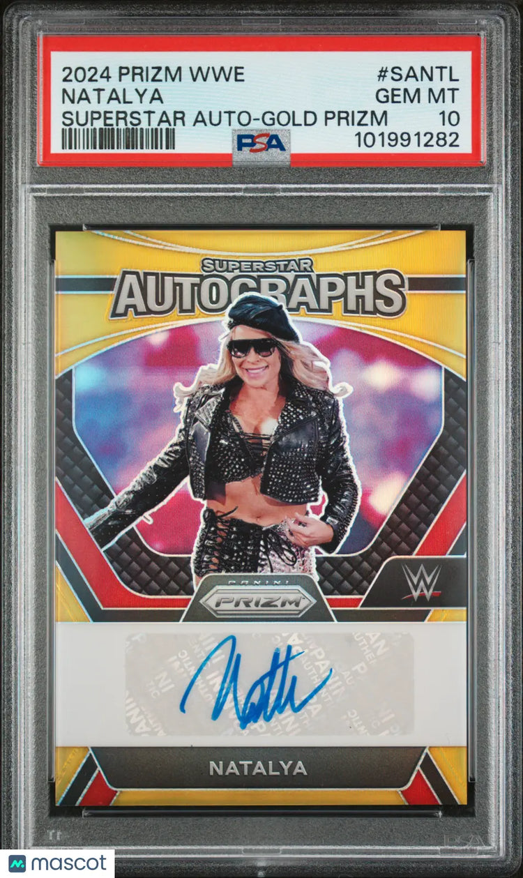 2024 Panini Prizm WWE Superstar Autographs Gold Prizm Natalya PSA 10 /10 