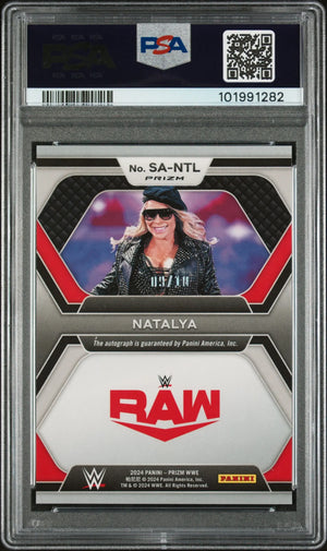 2024 Panini Prizm WWE Superstar Autographs Gold Prizm Natalya PSA 10 /10 