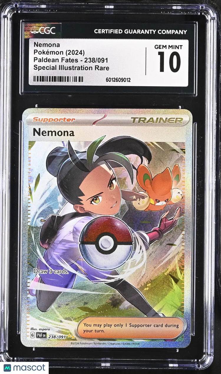 2024 Pokémon Paldean Fates Nemona #238/091 Special Illustration rare CGC 10 