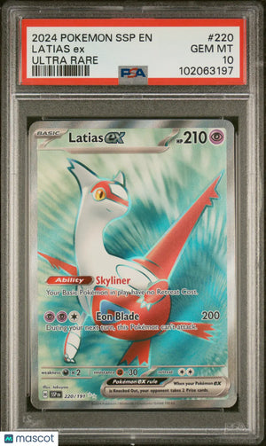 2024 Pokemon Surging Spakrs Latias EX #220 Ultra Rare PSA 10 