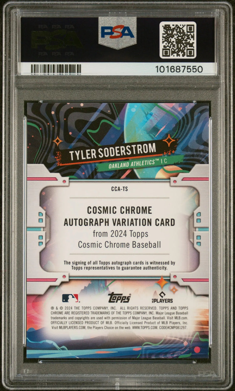 2024 Topps Chrome Cosmic Tyler Soderstrom RC Gold Refractor Auto PSA 10 /50 