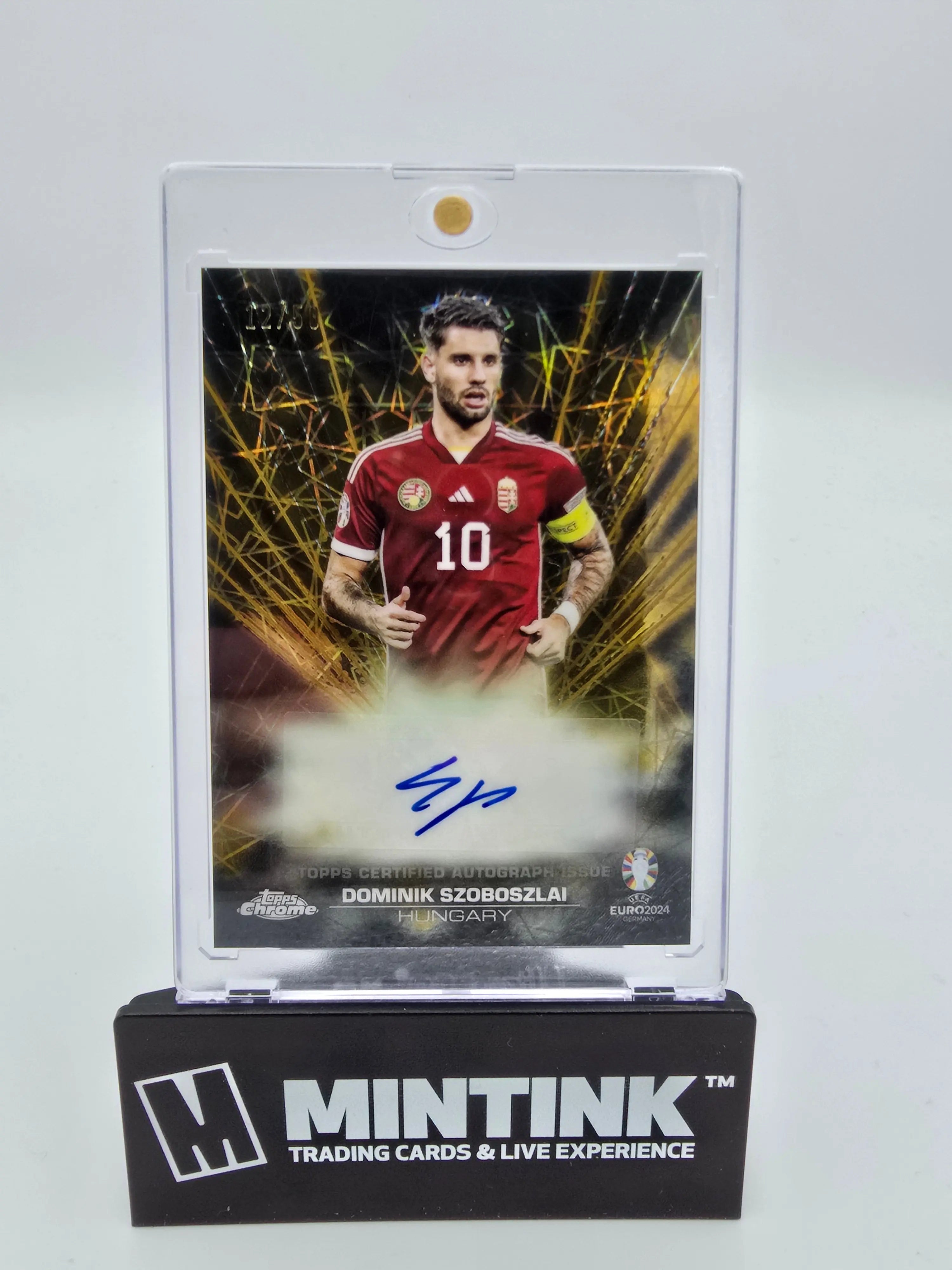 2024 Topps Chrome Soccer Euro 2024 Dominik Szibiszkau Black Lazer Autograph /50 