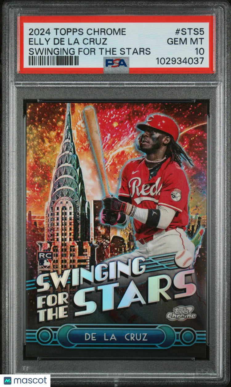 2024 Topps Chrome Swinging For The Stars Elly De La Cruz RC Rookie PSA 10 