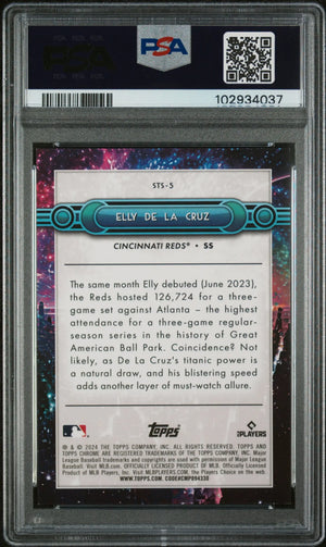 2024 Topps Chrome Swinging For The Stars Elly De La Cruz RC Rookie PSA 10 