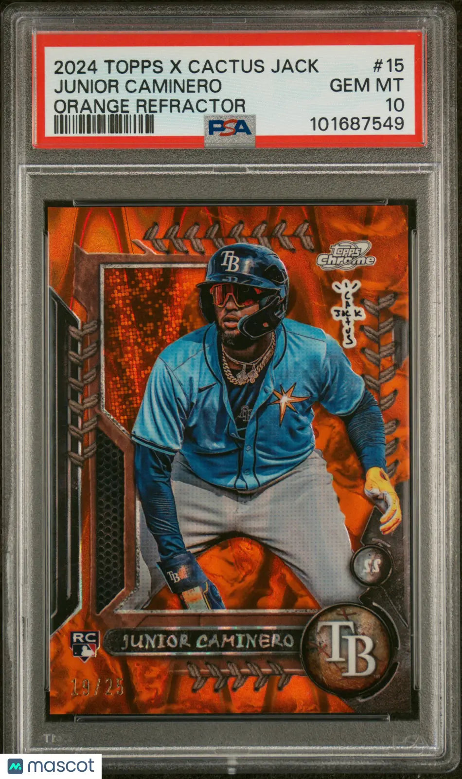 2024 Topps Cosmic Chrome X Cactus Jack Junior Caminero RC Rookie PSA 10 /25 