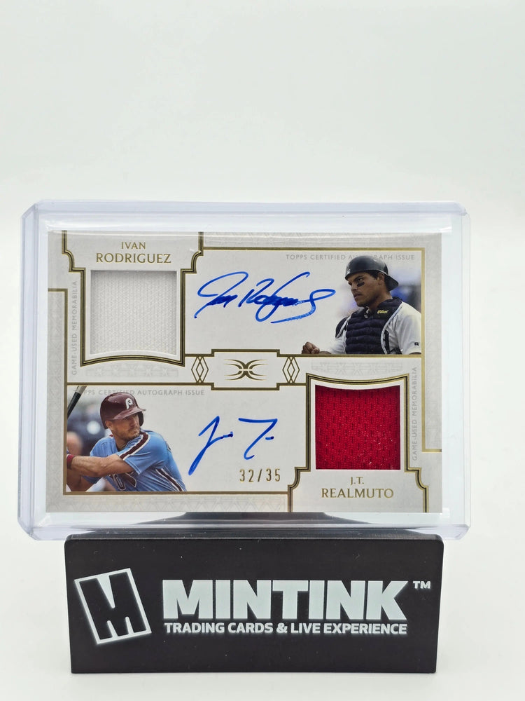 2024 Topps Definitive Baseball Ivan Rodriguez  JT Realmuto Dual Patch Autographs /35 