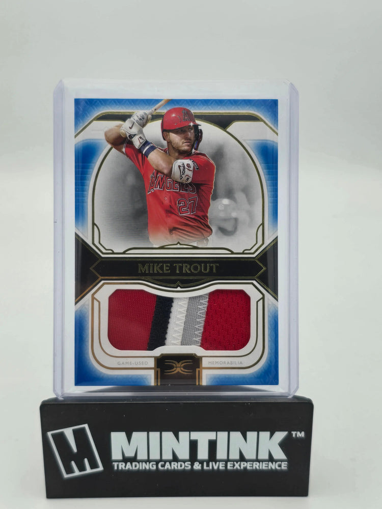 2024 Topps Definitive Baseball Mike Trout Jumbo Patch Relic Blue /30 