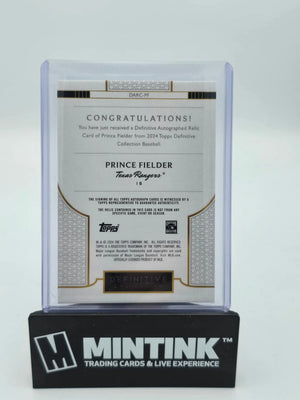 2024 Topps Definitive Baseball Prince Fielder Jumbo Relic Auto /5 