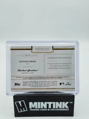 2024 Topps Definitive Baseball Steven Kwan Jumbo Autograph Relic /50 