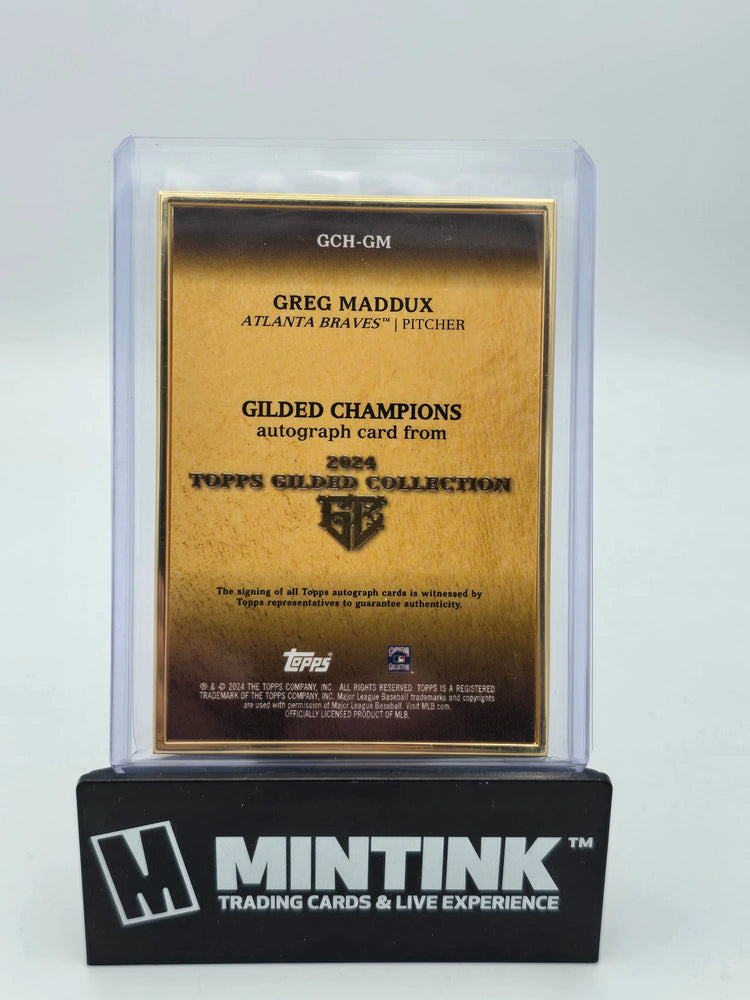 2024 Topps Gilded Collection Greg Maddux Gold Framed Champions Auto /25 