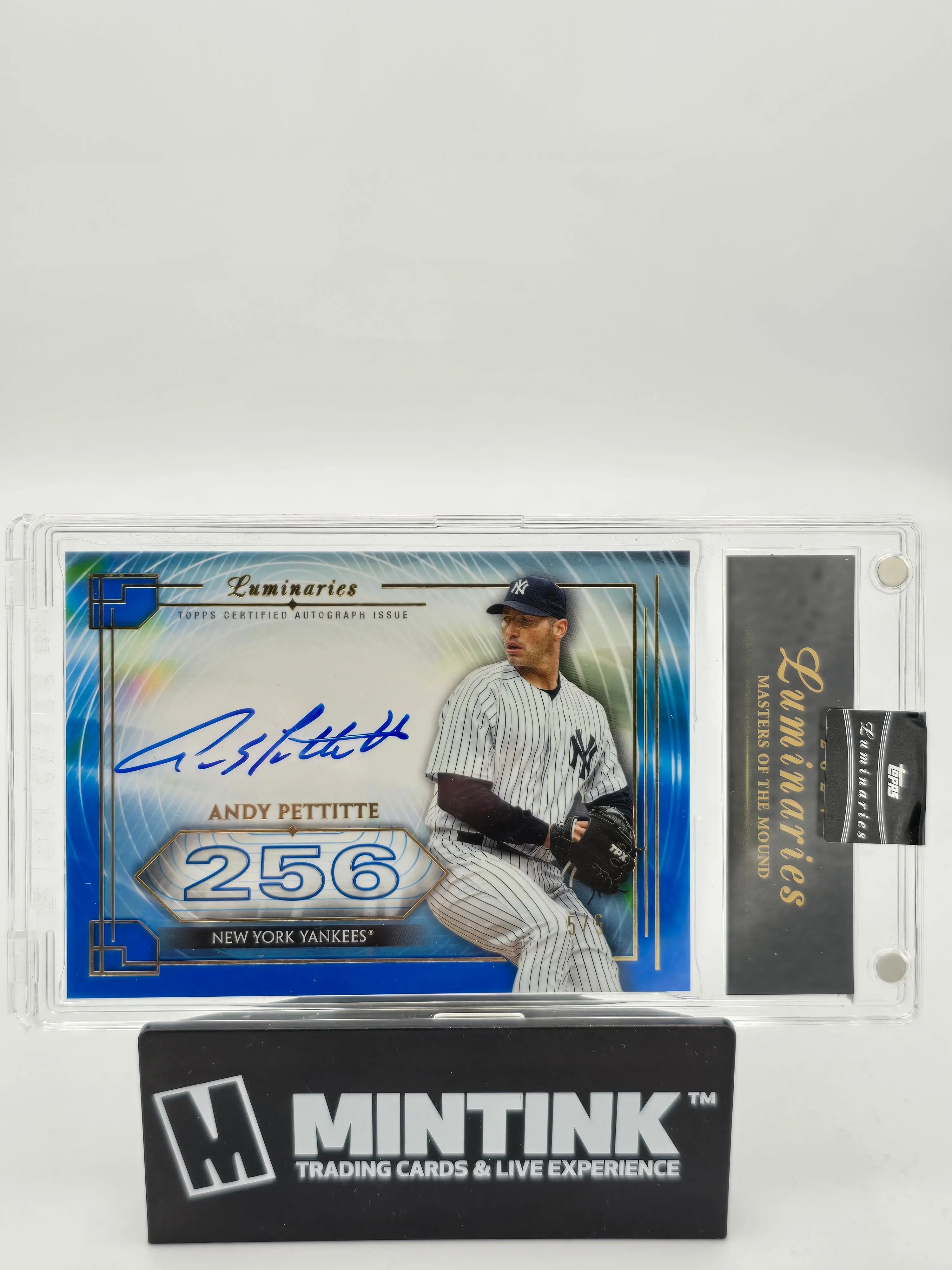 2024 Topps Luminaries Andy Pettitte Masters Of The Mound 256  Blue Auto 5/5 