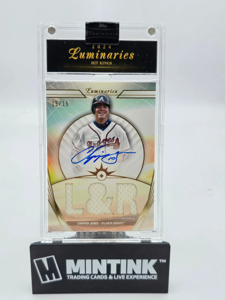 2024 Topps Luminaries Chipper Jones Hit Kings Triple Patch Auto 15/15 