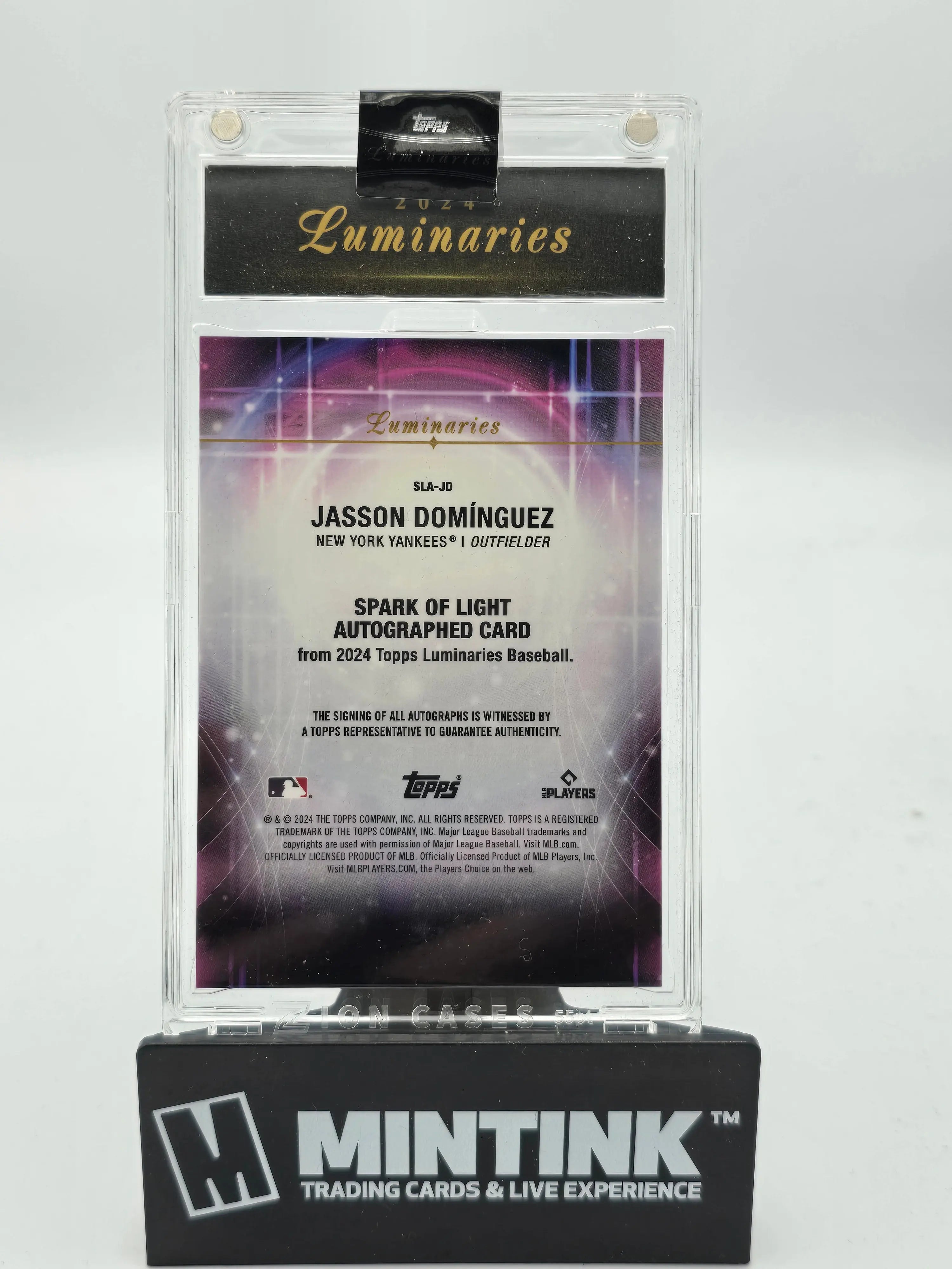 2024 Topps Luminaries Jason Dominguez RC Spark Of Light Silver Auto /5 