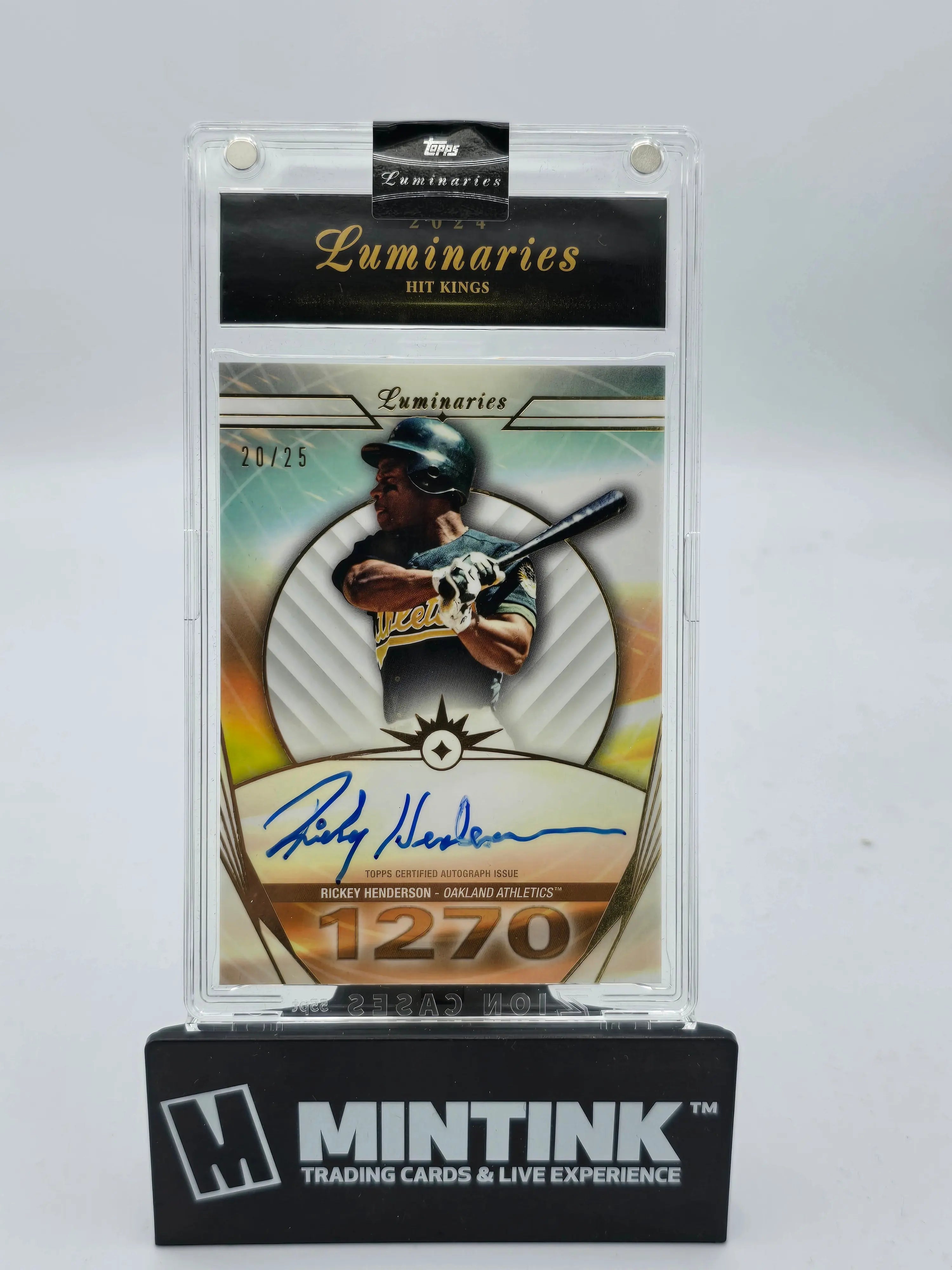 2024 Topps Luminaries Rickey Henderson Hit Kings Auto /25 