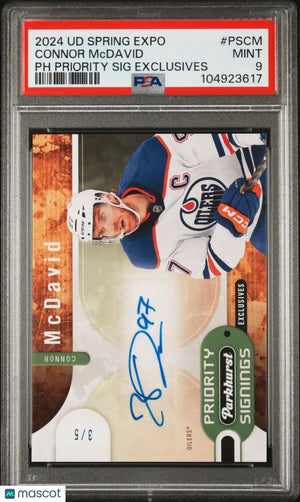 2024 UD Spring Expo Parkhurst Priority Auto Exclusives Connor McDavid PSA 9 /5 