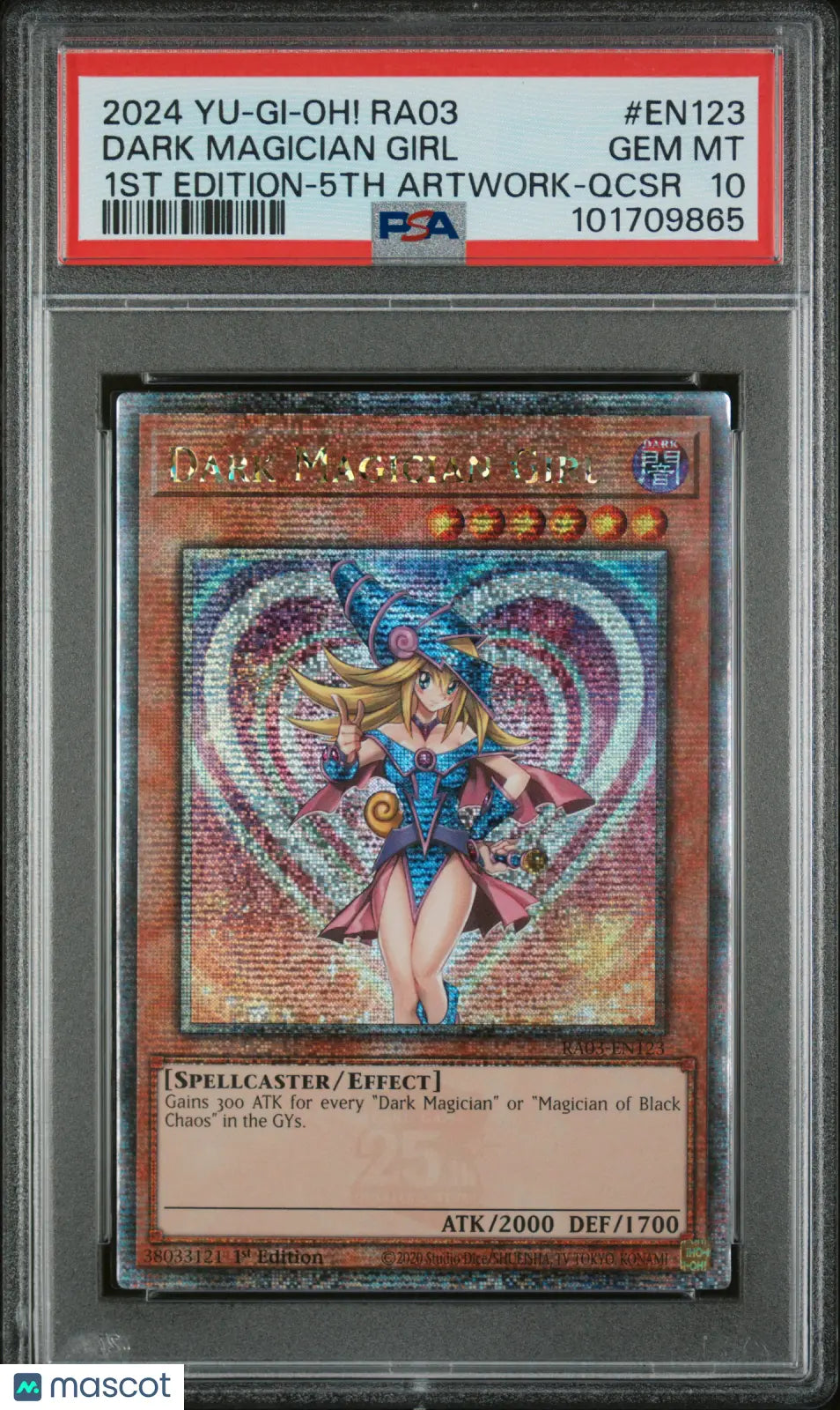 2024 Yu-Gi-Oh! TCG Dark Magician Girl #EN123 1ST Edition-5TH Artwork-Qcsr PSA 10 