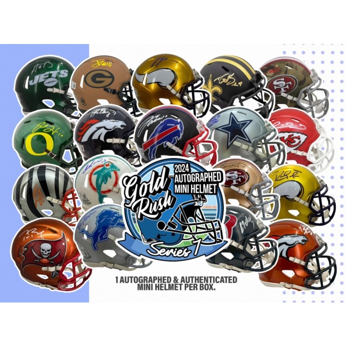 2024 Gold Rush Autographed Mini Helmet Football Edition Series 7 Box 