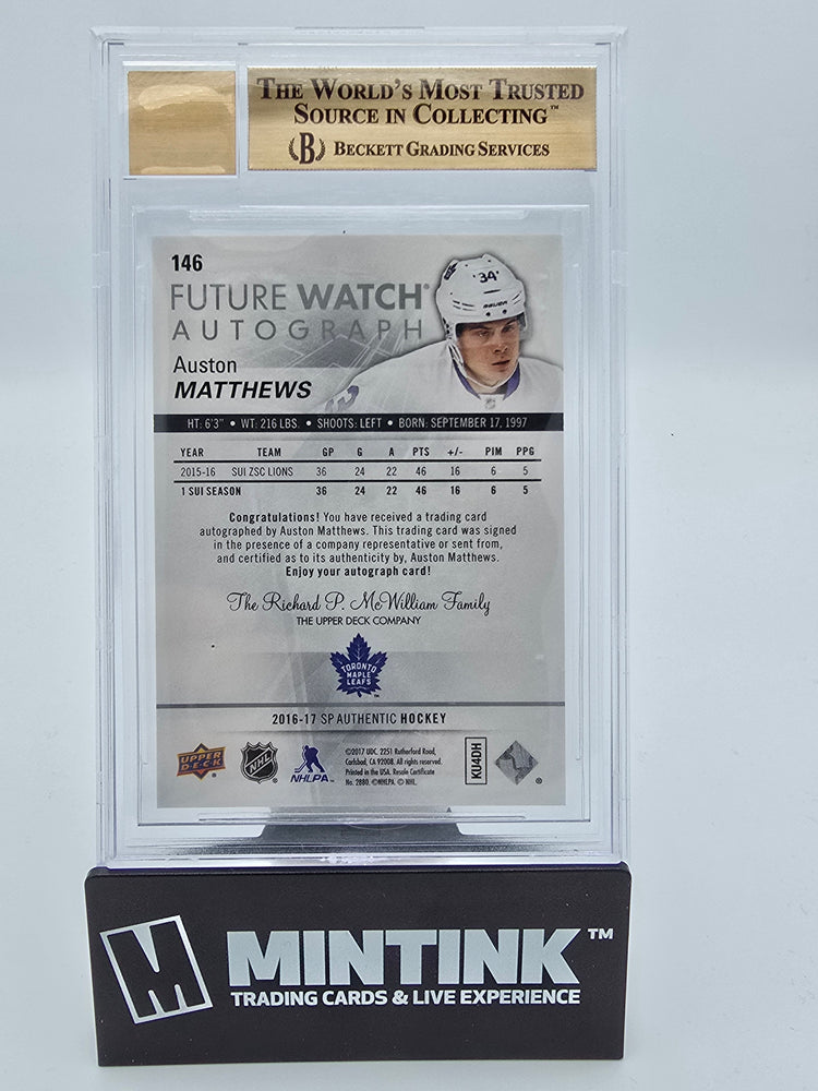 2016-17 SP Authentic BGS 9.5 Auston Matthews Future Watch Auto 935/999 #146 