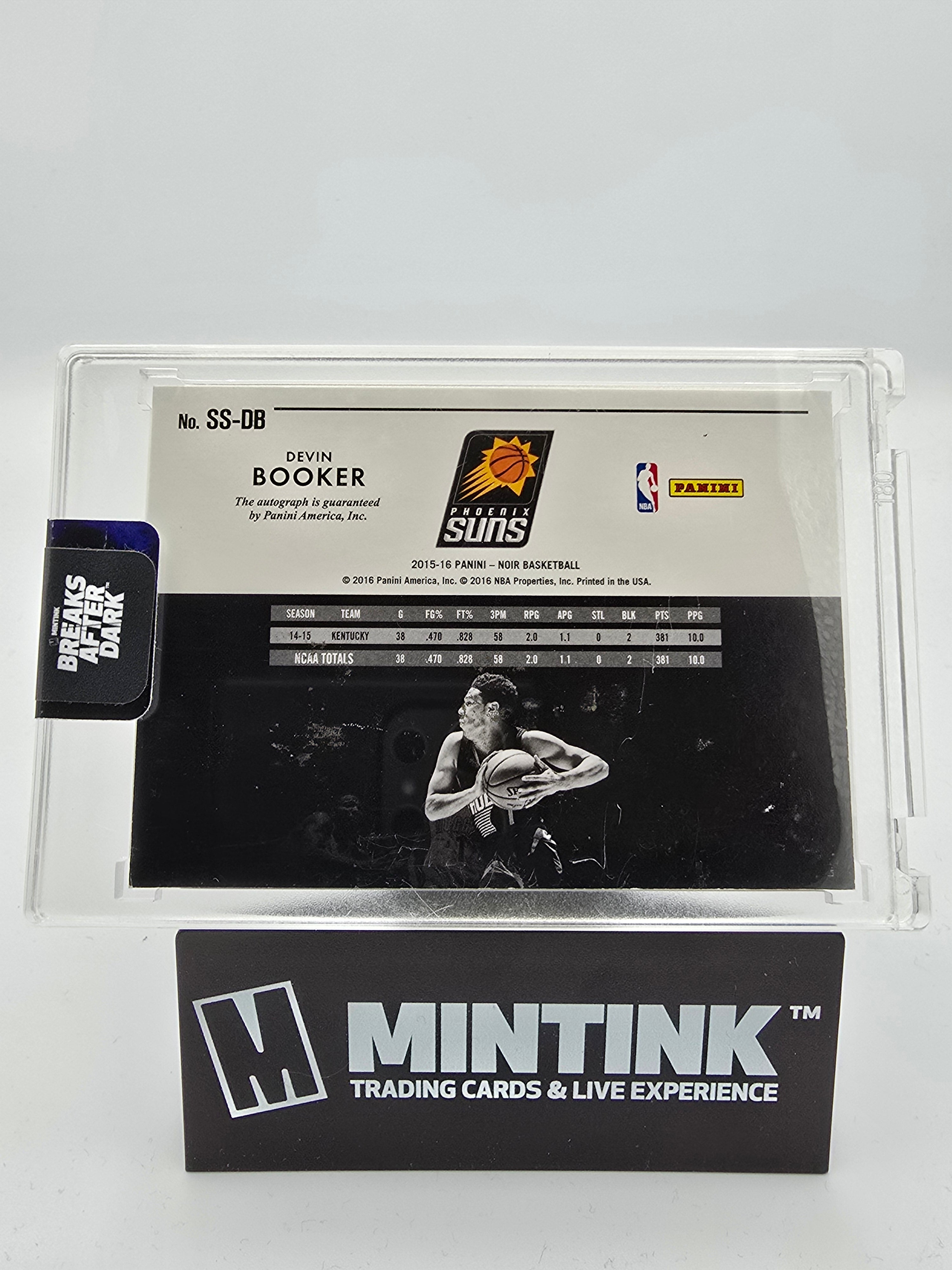 2015-16 Panini Noir Basketball Devon Booker RC Gold Ink Auto 06/49 #SS-DB 