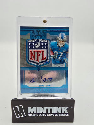 2023 Panini Plates & Patches Sam LaPorta Rookie Auto NFL Shield 1/1 #RPA-12 