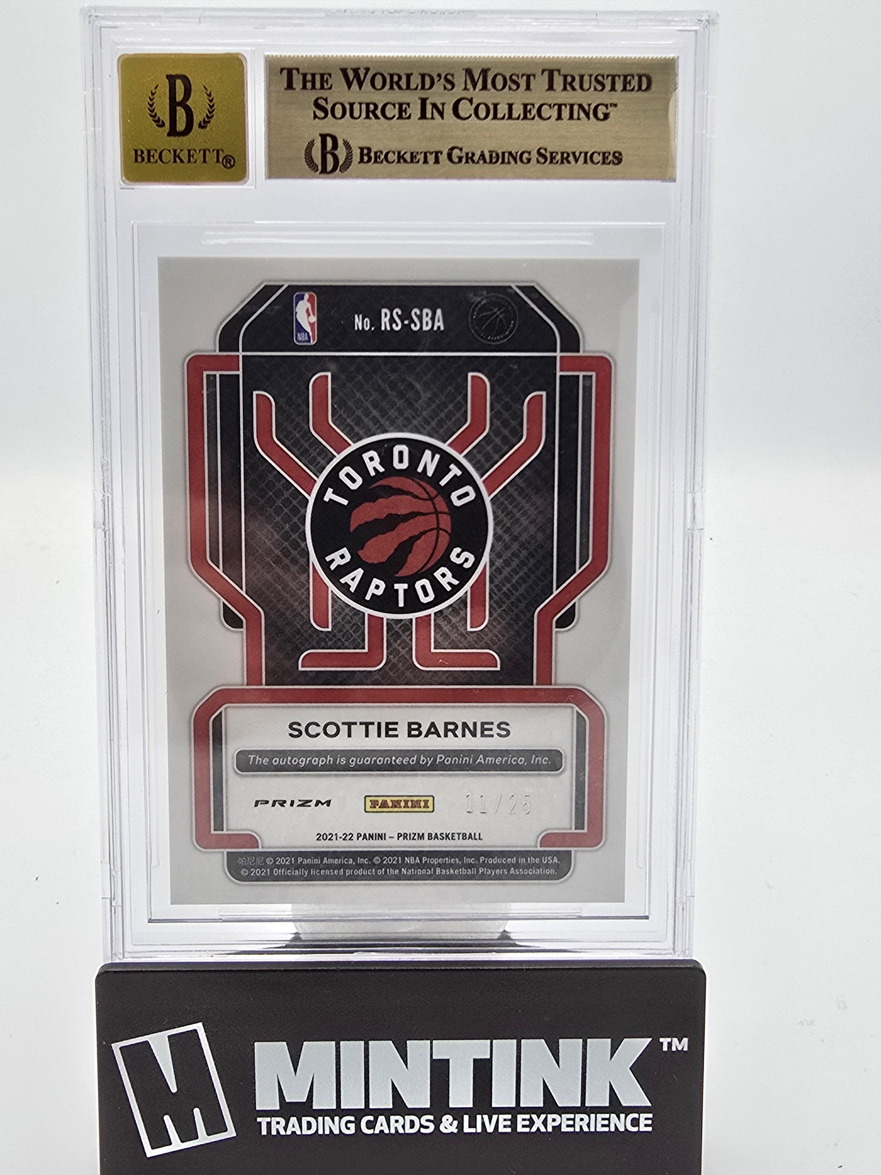 2021-22 Panini Prizm Rookie Signatures Prizms Mojo Scottie Barnes BGS 9.5 /25 