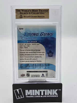 2016-17 UD Series 2 Hockey UD Canvas William Nylander Young Guns BGS 9.5 