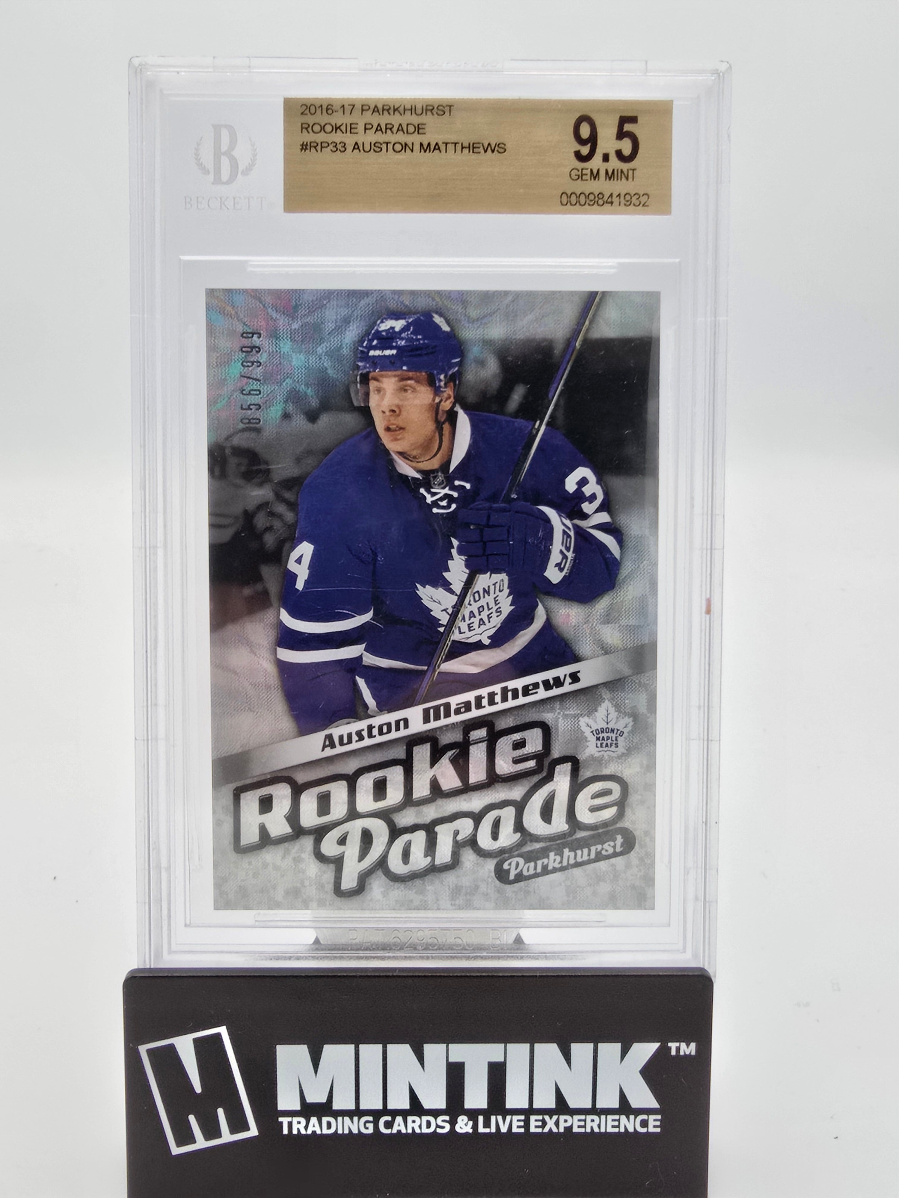 2016-17 Parkhurst Rookie Parade Auston Matthews #RP33 BGS 9.5 856/999 