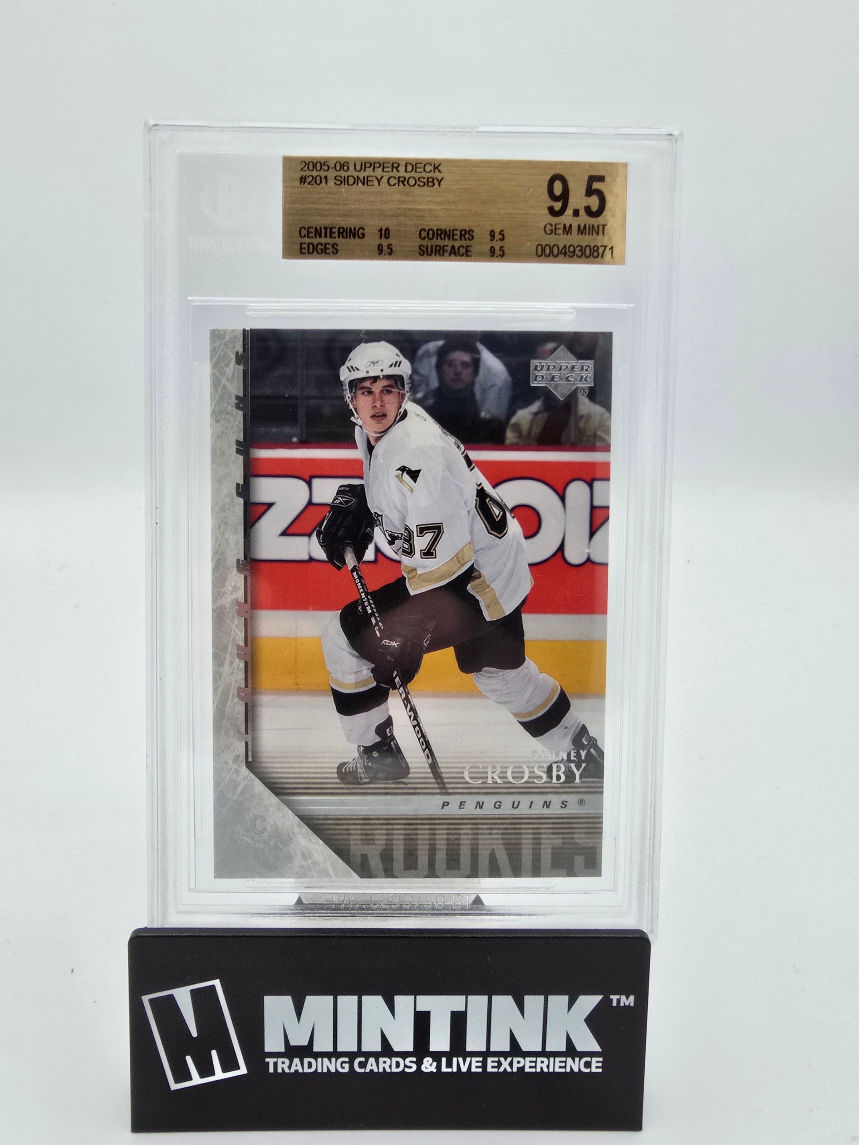 2005-06 Upper Deck Hockey Sidney Crosby Young Guns BGS 9.5 #201 