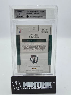 2016-17 Panini National Treasures Emerald Jaylen Brown RPA BGS 8.5 2/5 #104 