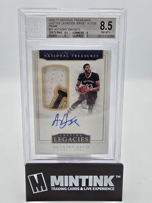 2016-17 National Treasures Lasting Legacies Patch Auto Anthony Davis BGS 8.5 /10 