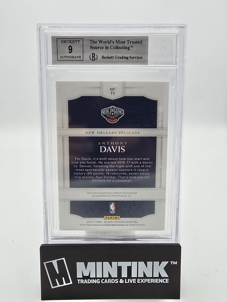 2016-17 National Treasures Lasting Legacies Patch Auto Anthony Davis BGS 8.5 /10 