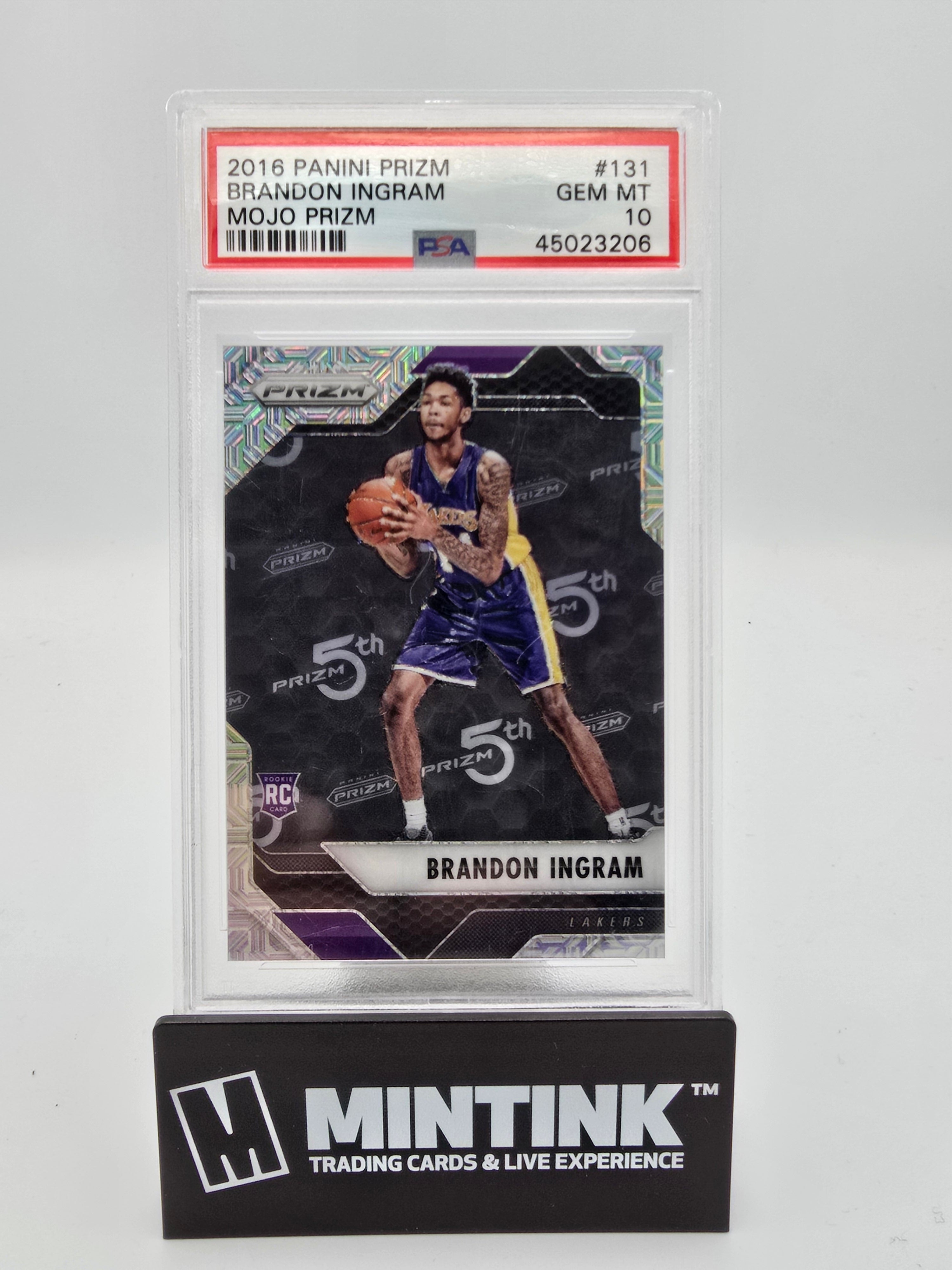 2016 Panini Prizm Basketball Brandon Ingram RC Mojo Prizm PSA 10 21/25 #131 