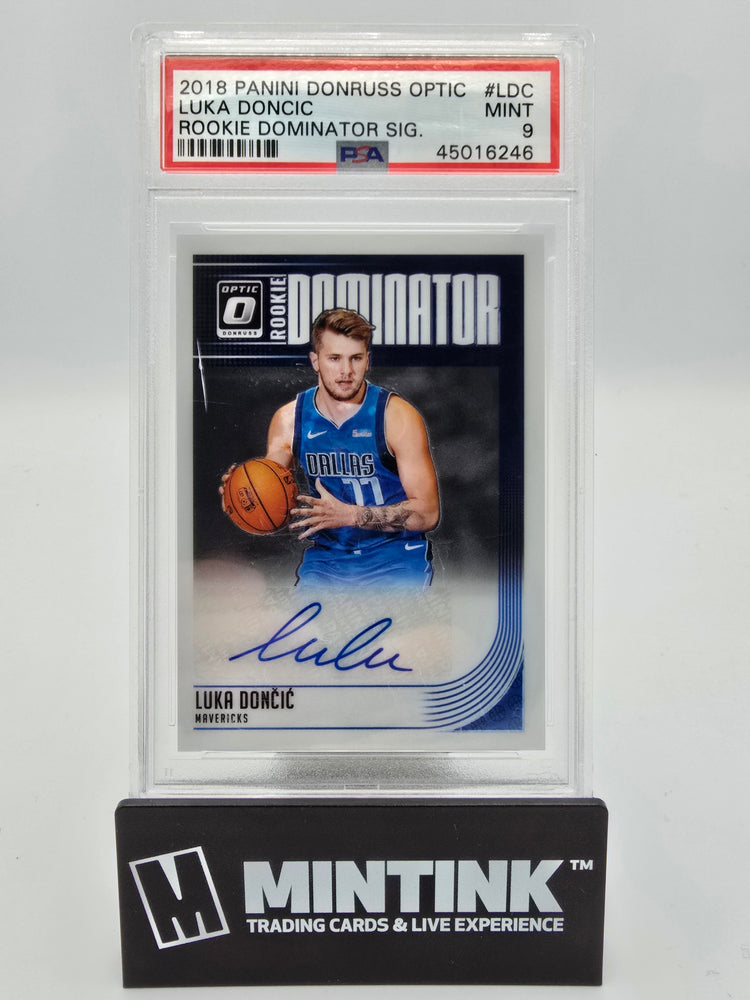 2018 Panini Donruss Optic Rookie Dominator Signatures Luka Doncic PSA 9 25/50 