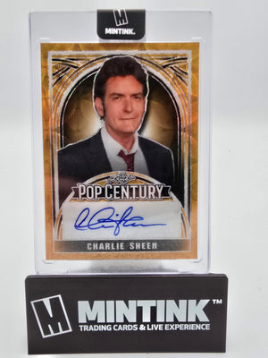 2024 Leaf Pop Century Gold Choice Charlie Sheen Auto 1/1 #BA-CS1 