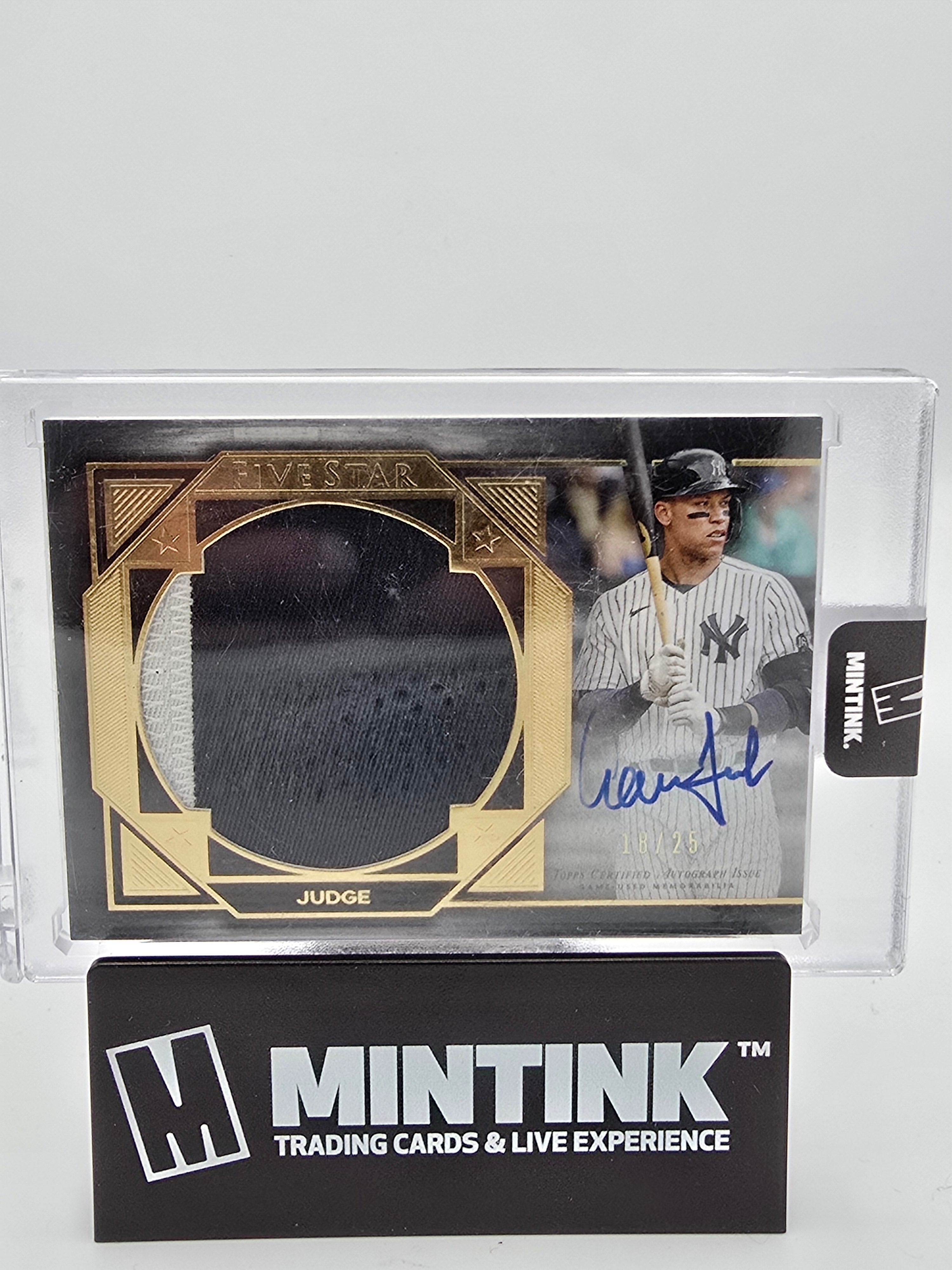 2022 Topps Five Star Baseball Aaron Judge Jumbo Patch Relic Auto 18/25 #FSJP-AJ 