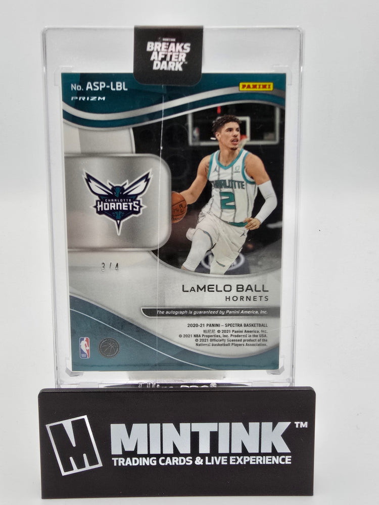 2020-21 Panini Spectra Basketball LaMelo Ball RC Gold Aspiring Auto 3/4 #ASP-LBL 