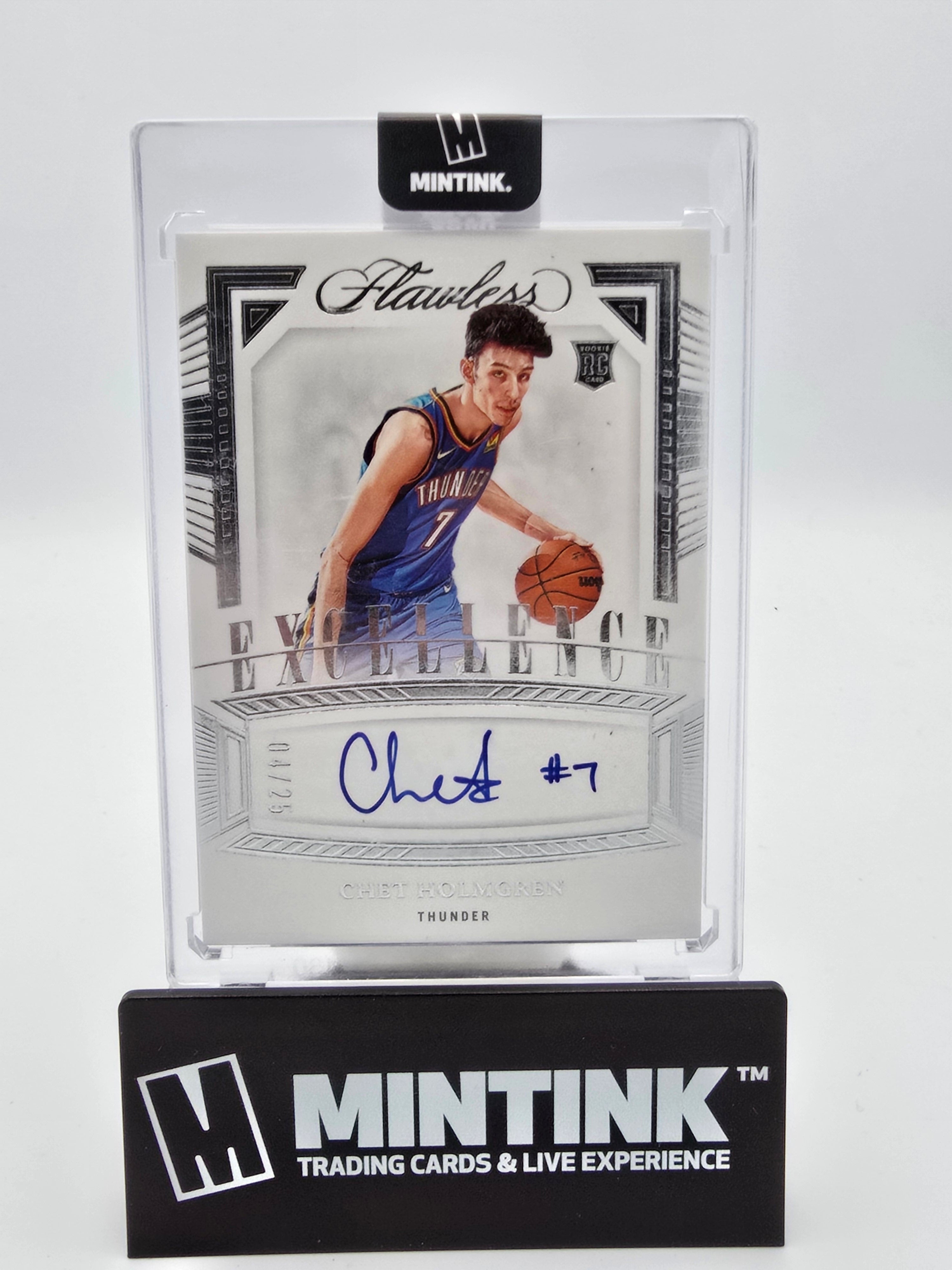 2022-23 Panini Flawless Basketball Chet Holmgren RC Excellence Auto 04/25 #ES-CHG 