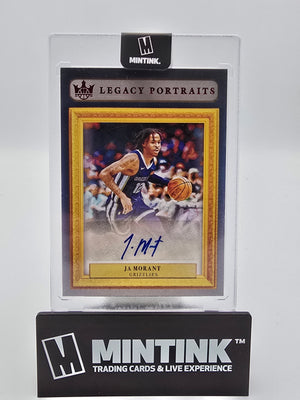 2021-22 Panini Court Kings Basketball Ja Morant Ruby Legacy Portraits Auto 37/49 