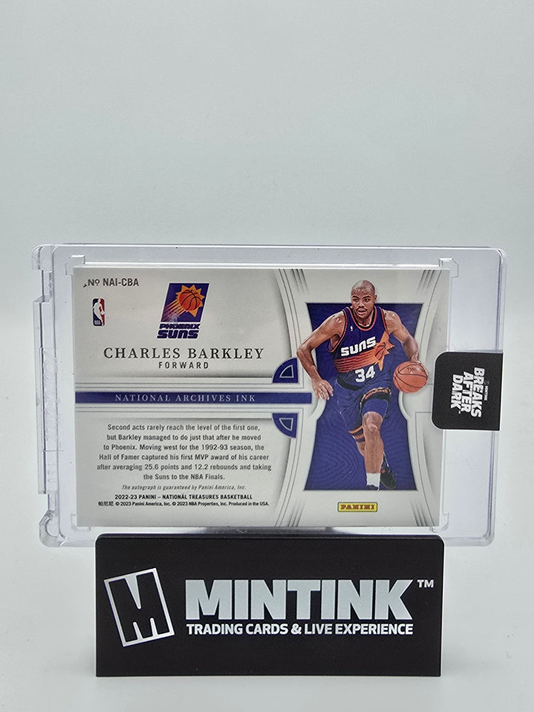 2022-23 National Treasures Basketball Charles Barkley National Archives Ink 03/10 