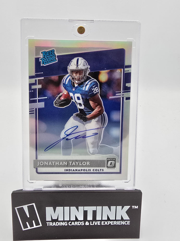 2020 Donruss Optic Football Jonathan Taylor Rated Rookie Auto 02/99 #167 