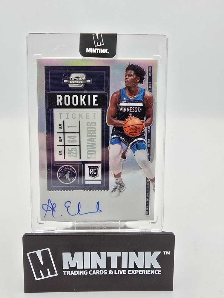 2020-21 Panini Contenders Optic Anthony Edwards Rookie Ticket Auto #137 