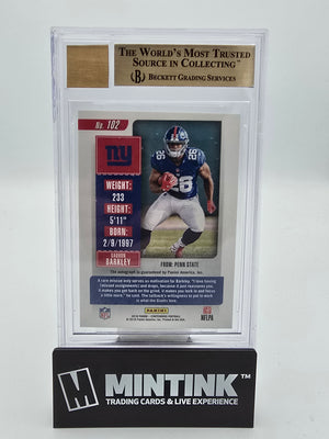 2018 Panini Contenders Red Zone Saquon Barkley Rookie Ticket Auto BGS 9.5 #102A 