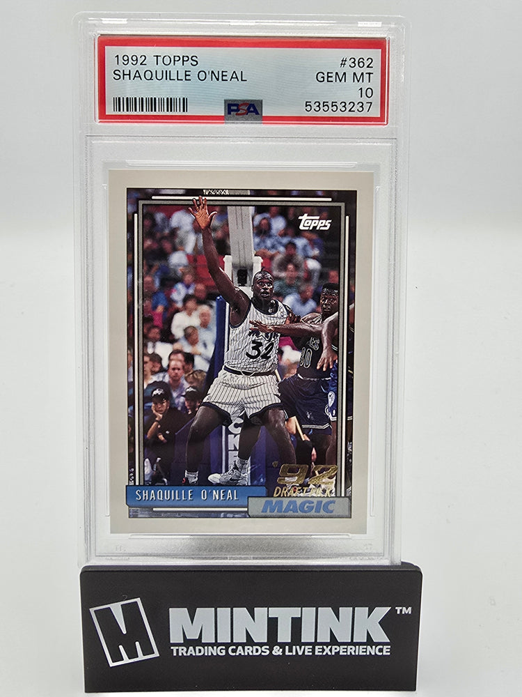 1992 Topps Basketball Shaquille O'Neal Rookie PSA 10 #362 