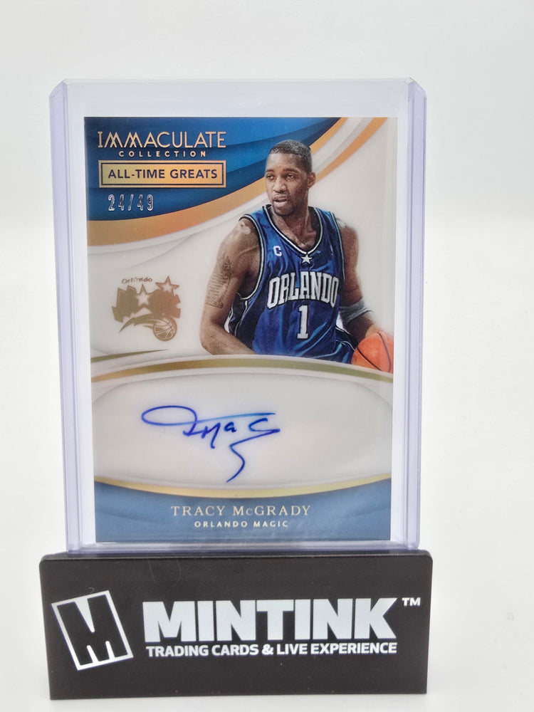 2017-18 Panini Immaculate Basketball Tracy McGrady All-Time Greats Auto 24/49 