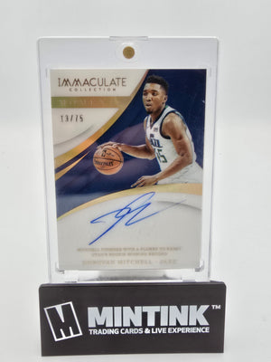 2017-18 Panini Immaculate Basketball Donovan Mitchell Gold Foil Moments Auto 13/75 